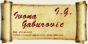 Ivona Gaburović vizit kartica